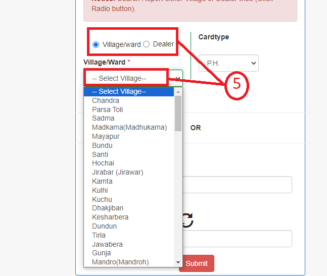 village ward or dealer